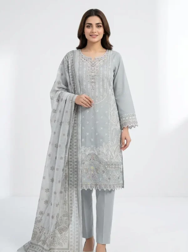 Stitched | Embroidered | Lawn Dress | 3PC