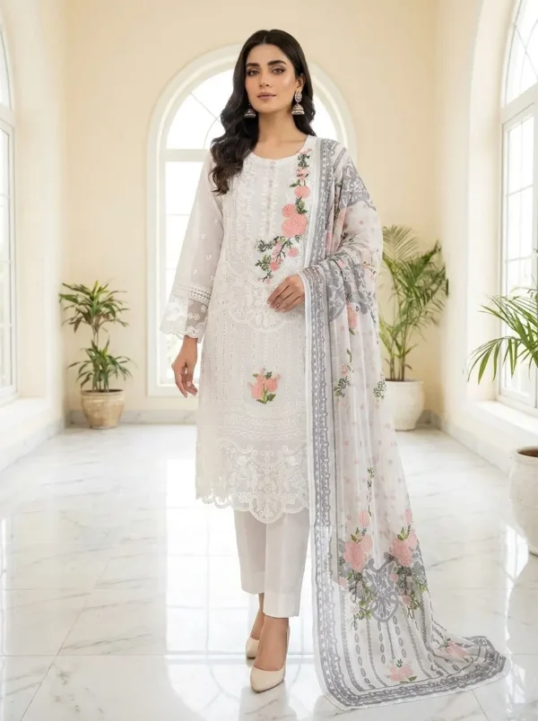 Stitched | Embroidered | Lawn Dress | 3PC